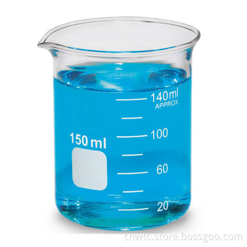 Lab Borosilicate Glassware: Low, Tall Form Glass Beakers with Spouts